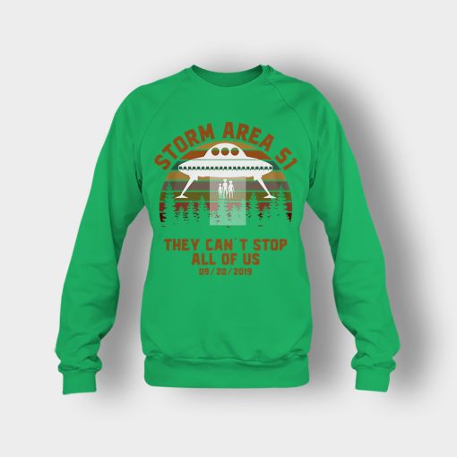 UFO-Storm-Area-51-They-Cant-Stop-All-Of-Us-09-20-2019-Sunset-Crewneck-Sweatshirt-Irish-Green