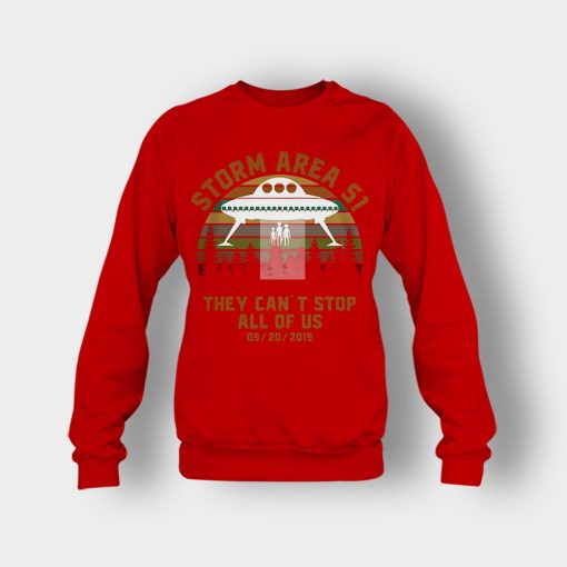 UFO-Storm-Area-51-They-Cant-Stop-All-Of-Us-09-20-2019-Sunset-Crewneck-Sweatshirt-Red