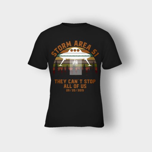 UFO-Storm-Area-51-They-Cant-Stop-All-Of-Us-09-20-2019-Sunset-Kids-T-Shirt-Black