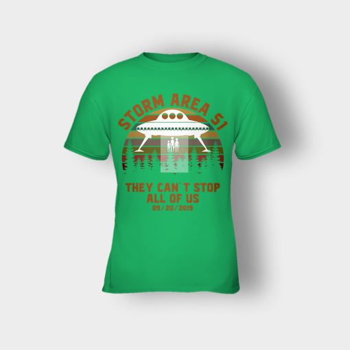 UFO-Storm-Area-51-They-Cant-Stop-All-Of-Us-09-20-2019-Sunset-Kids-T-Shirt-Irish-Green