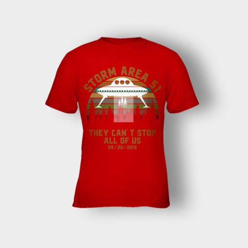 UFO-Storm-Area-51-They-Cant-Stop-All-Of-Us-09-20-2019-Sunset-Kids-T-Shirt-Red