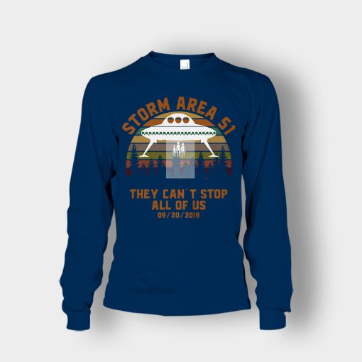 UFO-Storm-Area-51-They-Cant-Stop-All-Of-Us-09-20-2019-Sunset-Unisex-Long-Sleeve-Navy