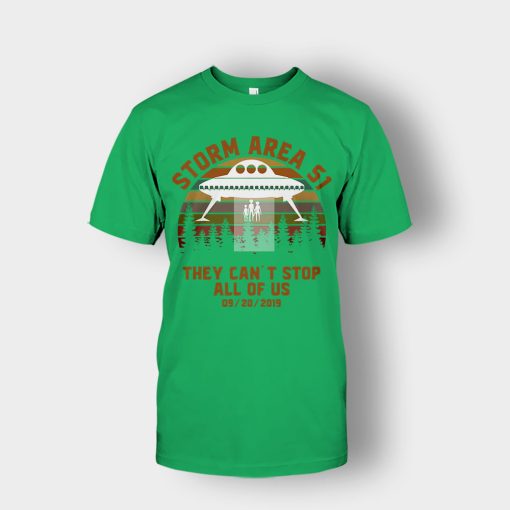 UFO-Storm-Area-51-They-Cant-Stop-All-Of-Us-09-20-2019-Sunset-Unisex-T-Shirt-Irish-Green