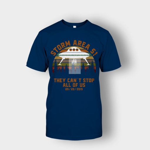 UFO-Storm-Area-51-They-Cant-Stop-All-Of-Us-09-20-2019-Sunset-Unisex-T-Shirt-Navy