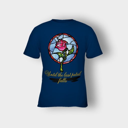 Until-The-Last-Petal-Fall-Disney-Beauty-And-The-Beast-Kids-T-Shirt-Navy