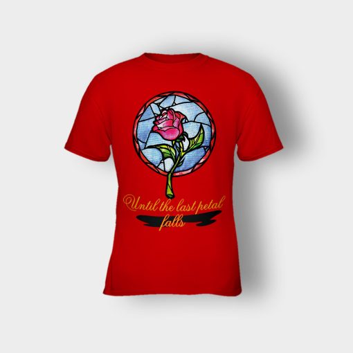 Until-The-Last-Petal-Fall-Disney-Beauty-And-The-Beast-Kids-T-Shirt-Red