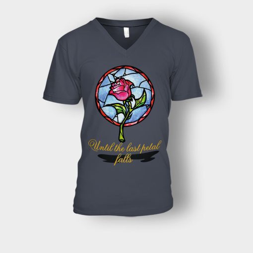 Until-The-Last-Petal-Fall-Disney-Beauty-And-The-Beast-Unisex-V-Neck-T-Shirt-Dark-Heather