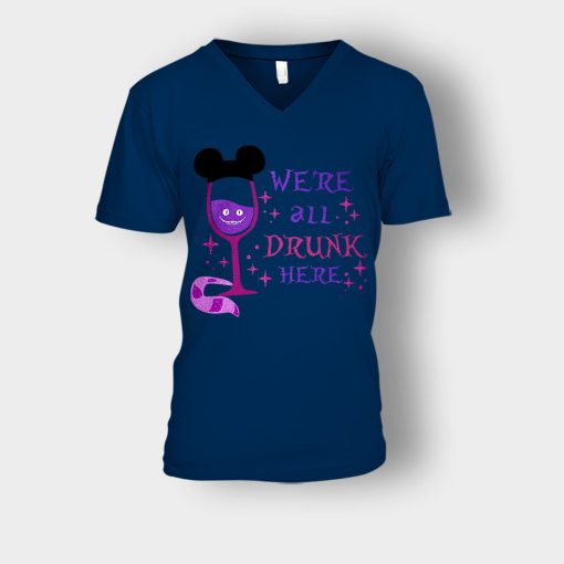 Ursula-Inspired-Disney-Unisex-V-Neck-T-Shirt-Navy