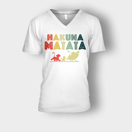 Vintage-Hakuna-Matata-The-Lion-King-Disney-Inspired-Unisex-V-Neck-T-Shirt-White
