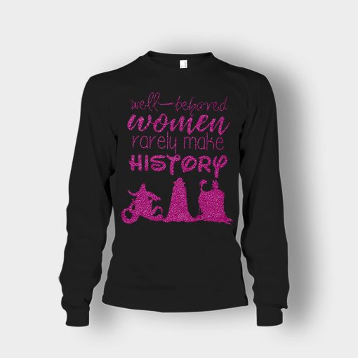 Well-Beloved-Women-Rarely-Make-History-Disney-Villain-Unisex-Long-Sleeve-Black