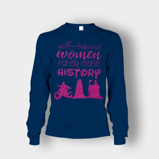 Well-Beloved-Women-Rarely-Make-History-Disney-Villain-Unisex-Long-Sleeve-Navy