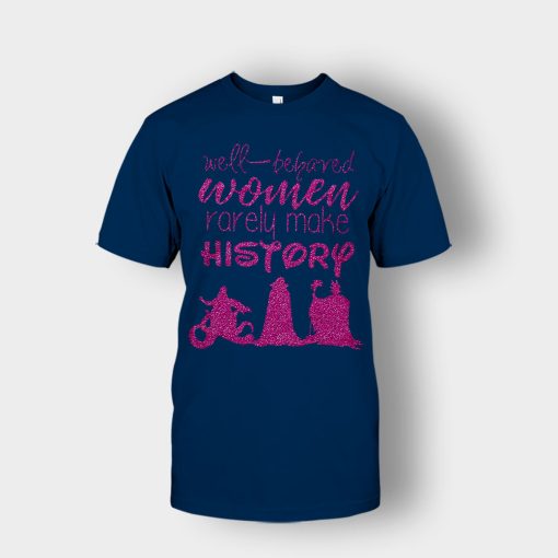 Well-Beloved-Women-Rarely-Make-History-Disney-Villain-Unisex-T-Shirt-Navy