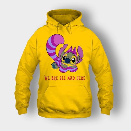 Were-All-Mad-Here-Disney-Lilo-And-Stitch-Unisex-Hoodie-Gold