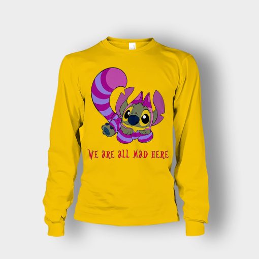 Were-All-Mad-Here-Disney-Lilo-And-Stitch-Unisex-Long-Sleeve-Gold
