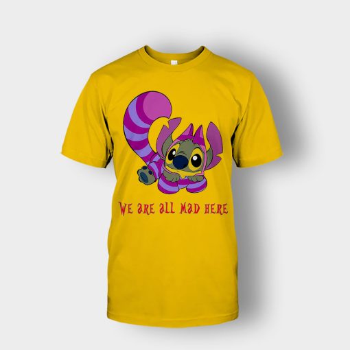 Were-All-Mad-Here-Disney-Lilo-And-Stitch-Unisex-T-Shirt-Gold