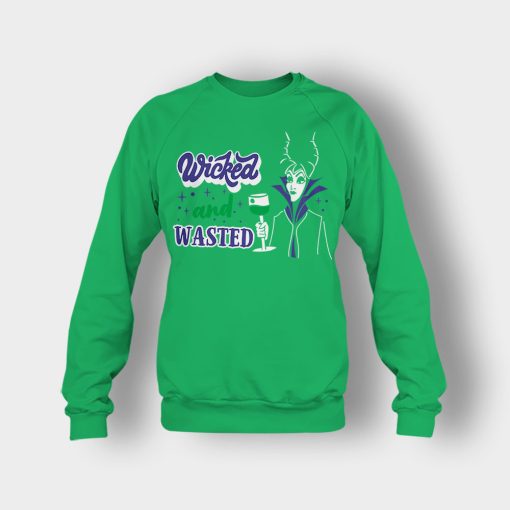 Wicked-And-Wasted-Disney-Maleficient-Inspired-Crewneck-Sweatshirt-Irish-Green