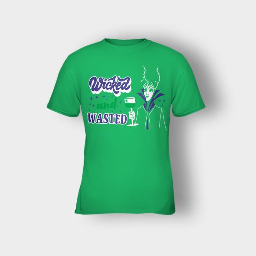 Wicked-And-Wasted-Disney-Maleficient-Inspired-Kids-T-Shirt-Irish-Green