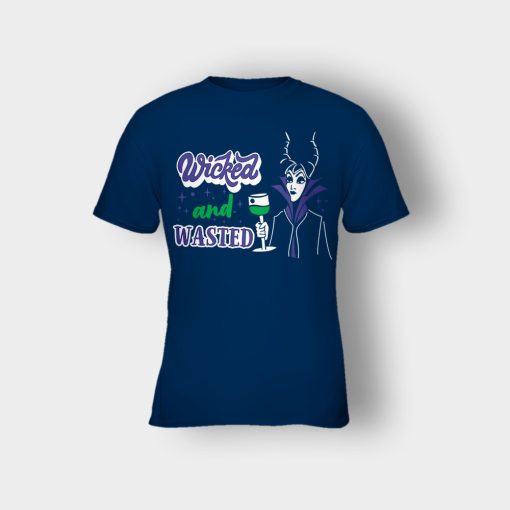 Wicked-And-Wasted-Disney-Maleficient-Inspired-Kids-T-Shirt-Navy