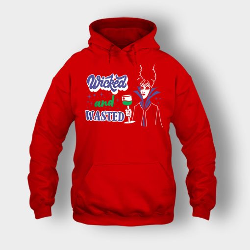 Wicked-And-Wasted-Disney-Maleficient-Inspired-Unisex-Hoodie-Red