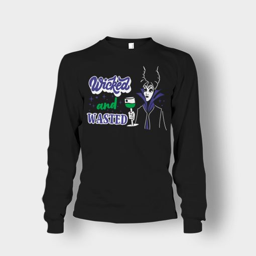 Wicked-And-Wasted-Disney-Maleficient-Inspired-Unisex-Long-Sleeve-Black