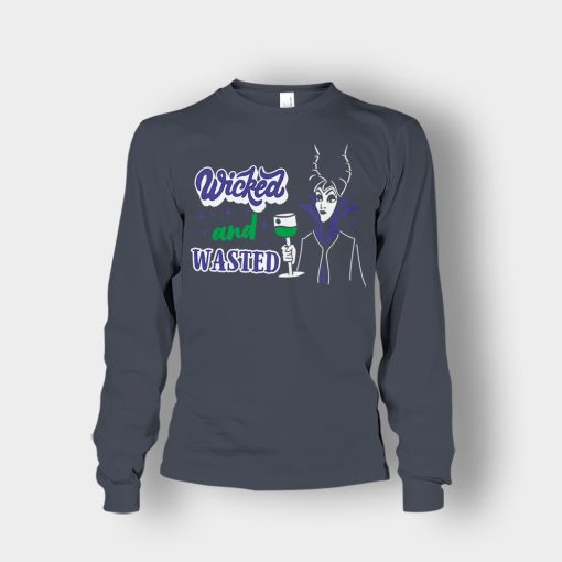 Wicked-And-Wasted-Disney-Maleficient-Inspired-Unisex-Long-Sleeve-Dark-Heather