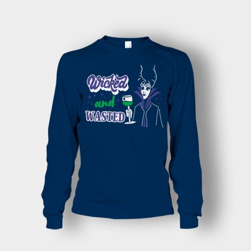 Wicked-And-Wasted-Disney-Maleficient-Inspired-Unisex-Long-Sleeve-Navy