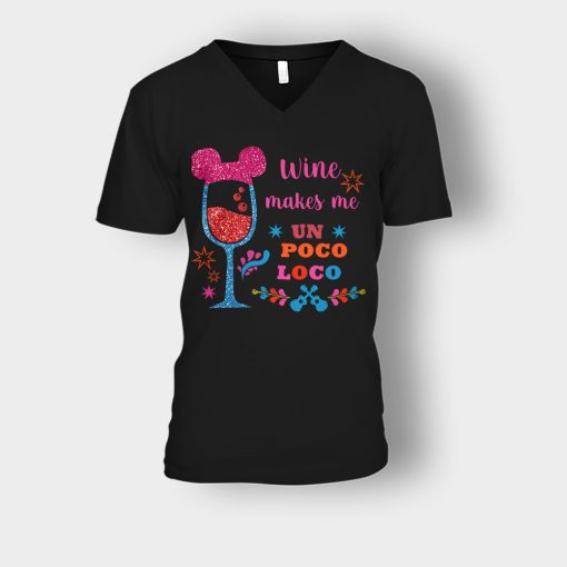 Wine-Makes-Me-Un-Poco-Loco-Disney-CoCo-Inspired-Unisex-V-Neck-T-Shirt-Black