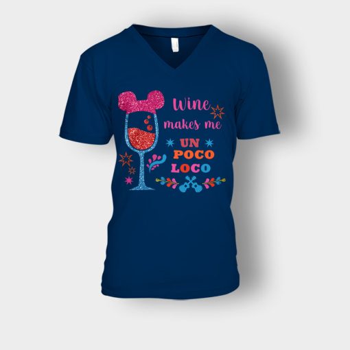 Wine-Makes-Me-Un-Poco-Loco-Disney-CoCo-Inspired-Unisex-V-Neck-T-Shirt-Navy
