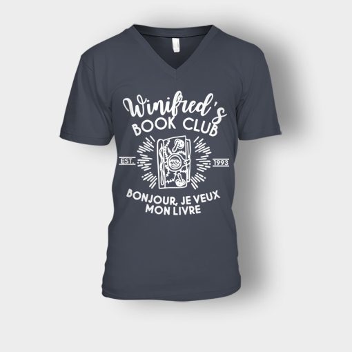 Winifreds-Book-Club-Disney-Hocus-Pocus-Inspired-Unisex-V-Neck-T-Shirt-Dark-Heather