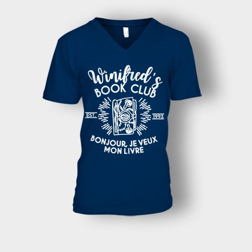 Winifreds-Book-Club-Disney-Hocus-Pocus-Inspired-Unisex-V-Neck-T-Shirt-Navy