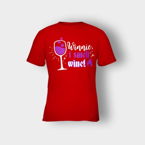 Winnie-I-Smell-Wine-Disney-Hocus-Pocus-Mary-Sanderson-Kids-T-Shirt-Red
