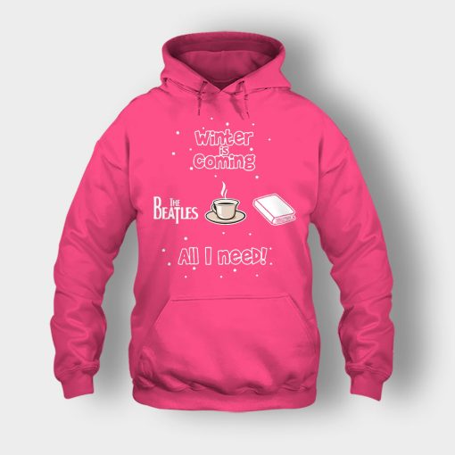 Winter-is-coming-all-i-need-is-books-coffee-and-the-beatles-Unisex-Hoodie-Heliconia