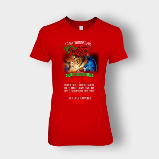 Wonderful-Wife-Disney-Beauty-And-The-Beast-Ladies-T-Shirt-Red