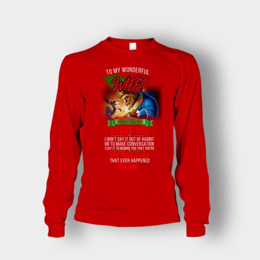 Wonderful-Wife-Disney-Beauty-And-The-Beast-Unisex-Long-Sleeve-Red