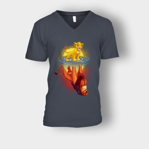 Young-And-Old-The-Lion-King-Disney-Inspired-Unisex-V-Neck-T-Shirt-Dark-Heather