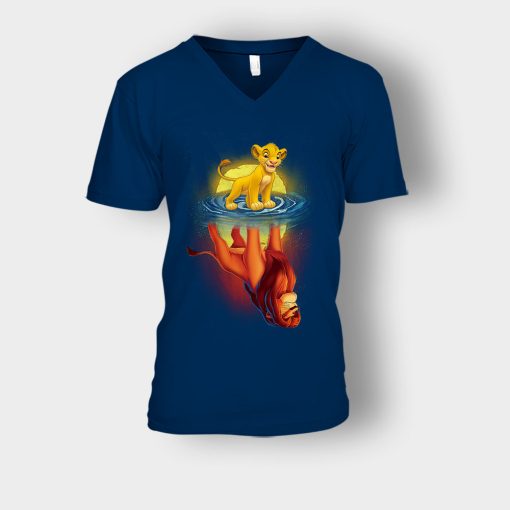 Young-And-Old-The-Lion-King-Disney-Inspired-Unisex-V-Neck-T-Shirt-Navy