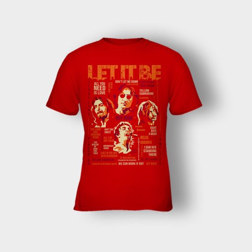 5B-Offiical-5D-The-Beatles-let-all-you-need-is-love-Kids-T-Shirt-Red