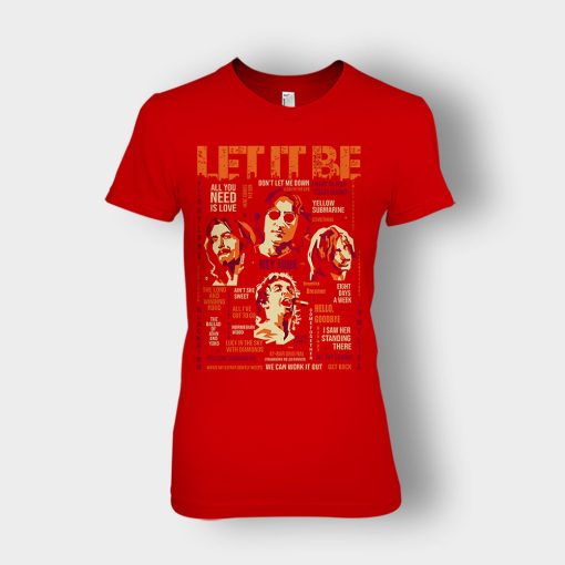 5B-Offiical-5D-The-Beatles-let-all-you-need-is-love-Ladies-T-Shirt-Red