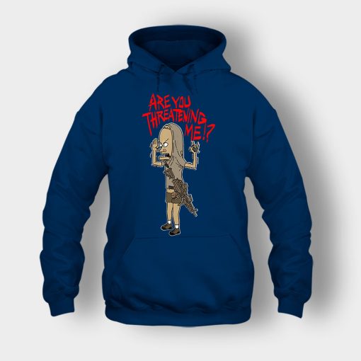 ARE-YOU-THREATENING-ME-FUNNY-Beavis-and-Butt-Head-Unisex-Hoodie-Navy