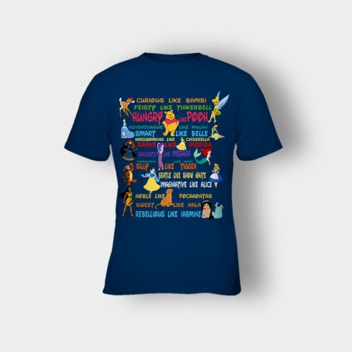 Alice-in-Wonderland-Disney-Quotes-Kids-T-Shirt-Navy