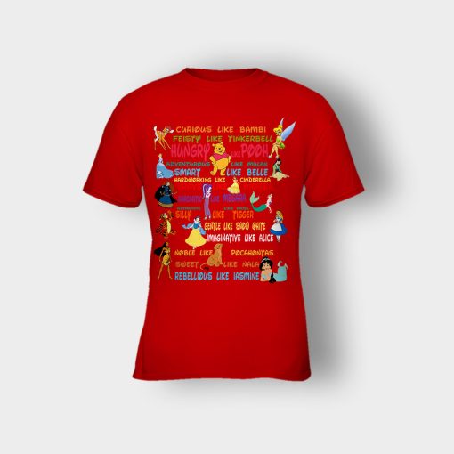 Alice-in-Wonderland-Disney-Quotes-Kids-T-Shirt-Red