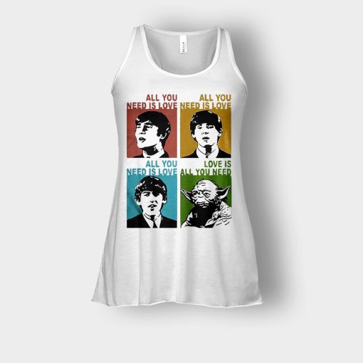 All-you-need-is-love-the-Beatles-and-Star-Wars-Yoda-Bella-Womens-Flowy-Tank-White