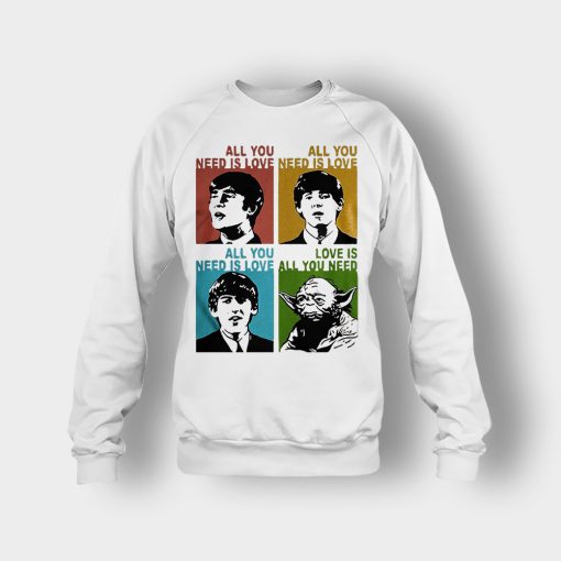 All-you-need-is-love-the-Beatles-and-Star-Wars-Yoda-Crewneck-Sweatshirt-White