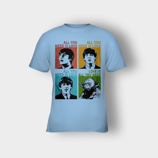 All-you-need-is-love-the-Beatles-and-Star-Wars-Yoda-Kids-T-Shirt-Light-Blue
