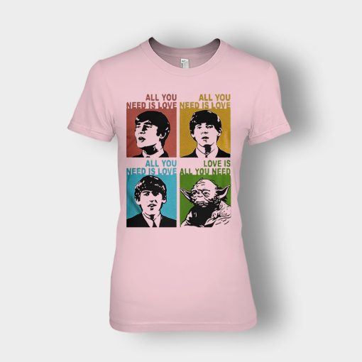 All-you-need-is-love-the-Beatles-and-Star-Wars-Yoda-Ladies-T-Shirt-Light-Pink
