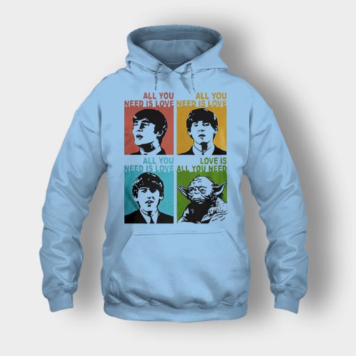 All-you-need-is-love-the-Beatles-and-Star-Wars-Yoda-Unisex-Hoodie-Light-Blue