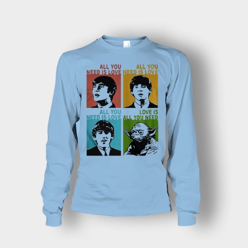 All-you-need-is-love-the-Beatles-and-Star-Wars-Yoda-Unisex-Long-Sleeve-Light-Blue