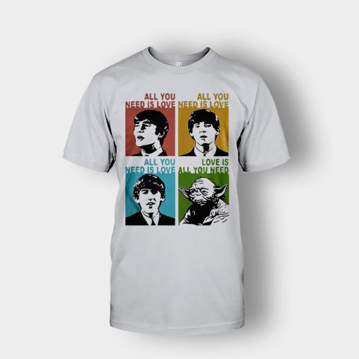 All-you-need-is-love-the-Beatles-and-Star-Wars-Yoda-Unisex-T-Shirt-Ash
