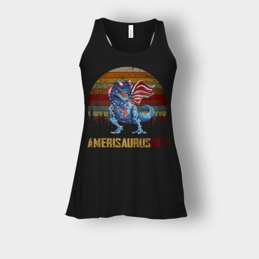 Amerisaurus-Rex-4th-Of-July-Independence-Day-Patriot-Bella-Womens-Flowy-Tank-Black
