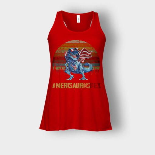 Amerisaurus-Rex-4th-Of-July-Independence-Day-Patriot-Bella-Womens-Flowy-Tank-Red